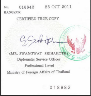 Tampon consulat thai 